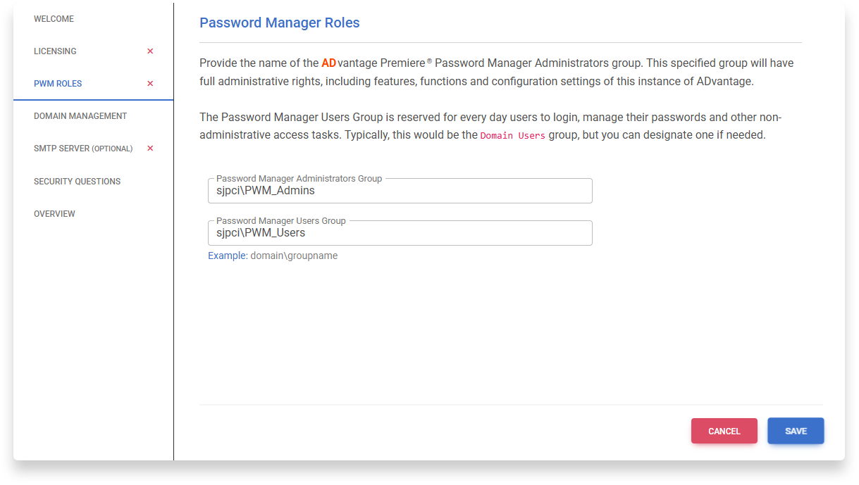 PWM Roles Configuration