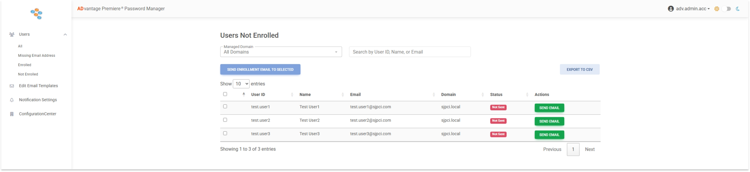 Users Enrolled Report